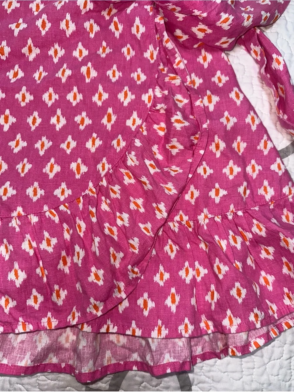 Aerie Pink Pattern Wrap Skirt Women’s Size Small